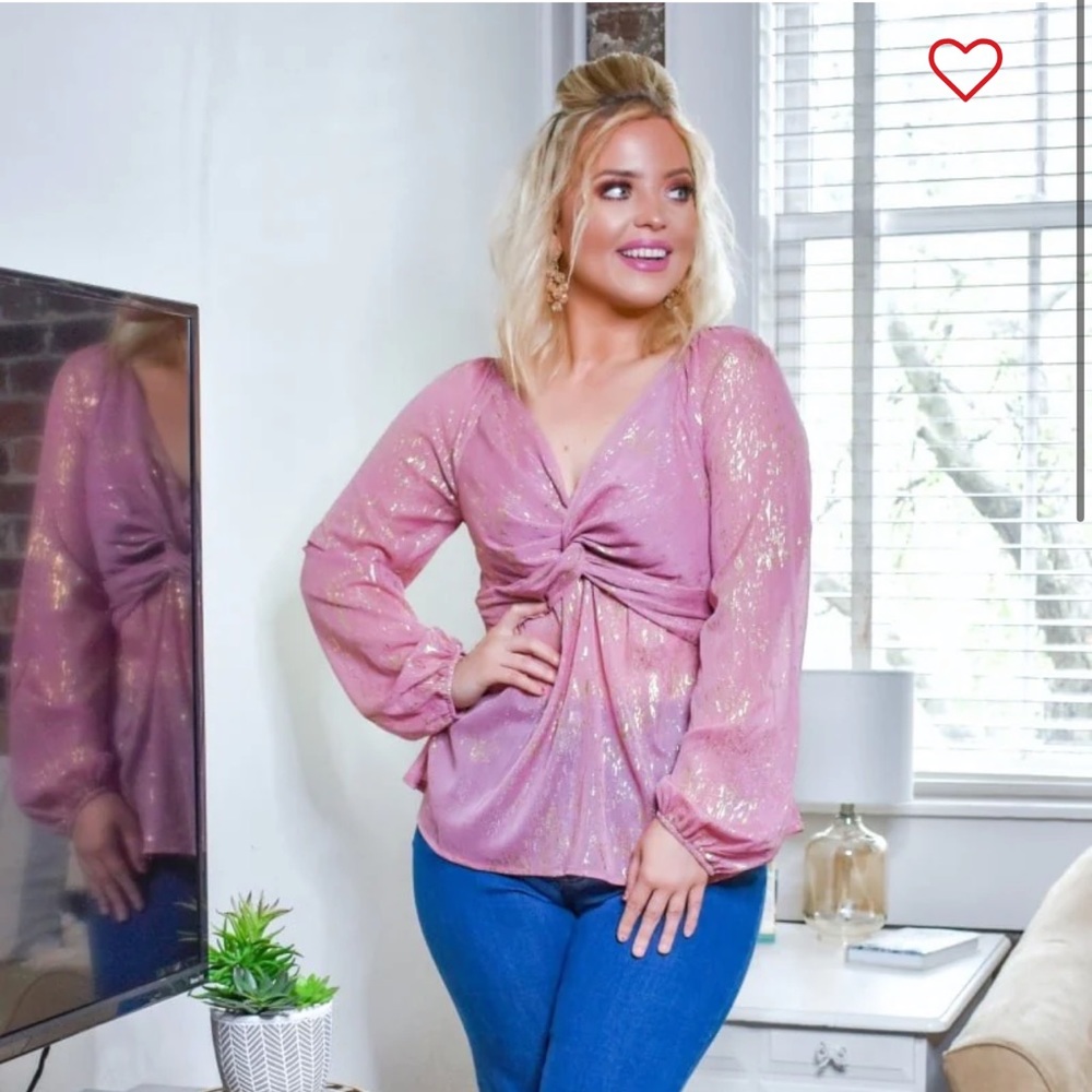 Perfectly Priscilla Pink/Gold Top